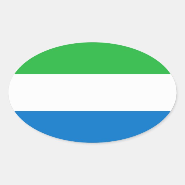 Sierra Leone Flag Oval Sticker (Front)