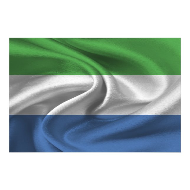 Sierra Leone Flag Photo Print (Front)