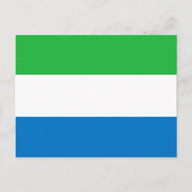 Sierra Leone Flag Postcard (Front)