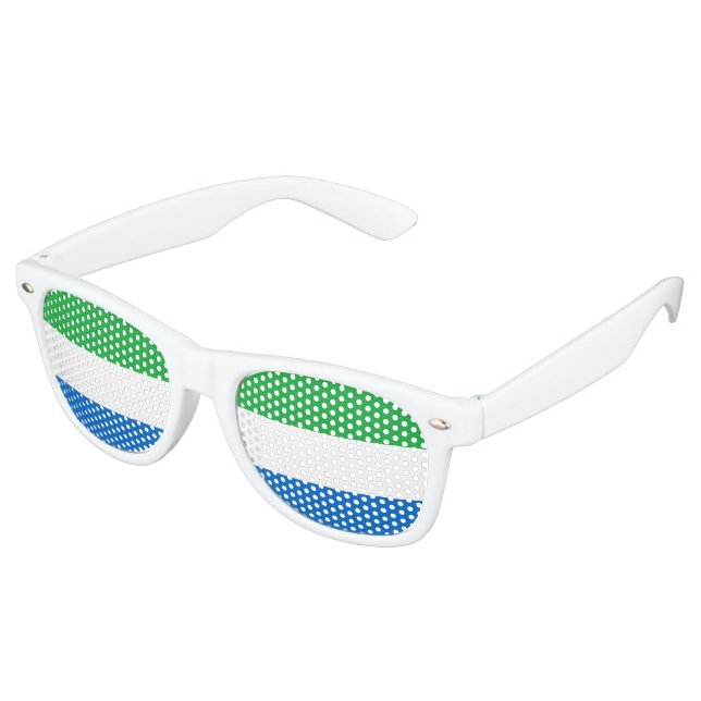 Sierra Leone Flag Retro Sunglasses (Angled)
