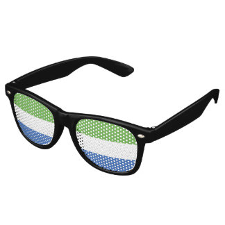 Sierra Leone flag Retro Sunglasses