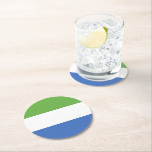 Sierra Leone flag Round Paper Coaster