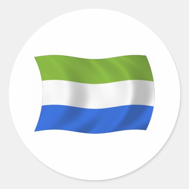 Sierra Leone Flag Sticker (Front)