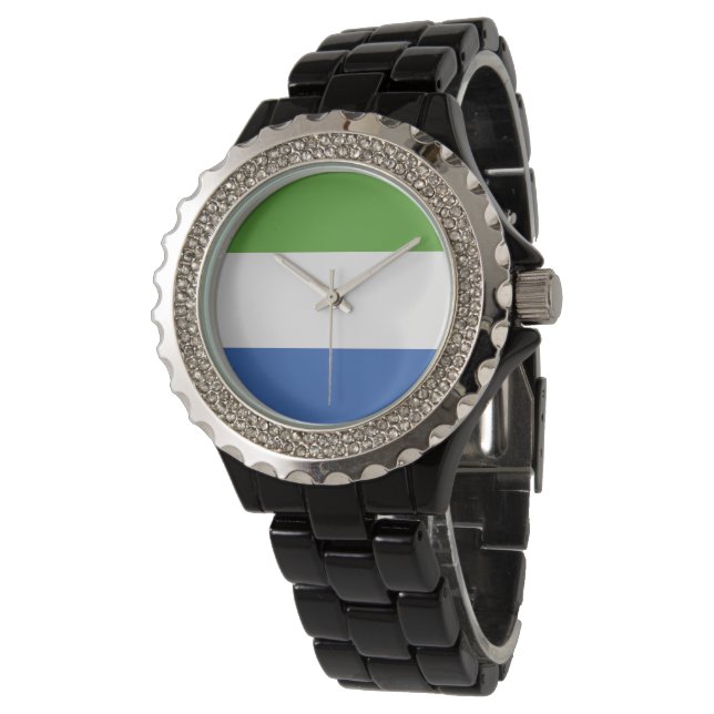 Sierra Leone flag Watch (Angled)
