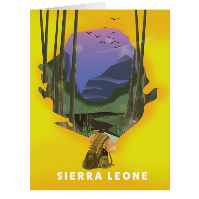 sierra leone illustrated map travel poster (Front)