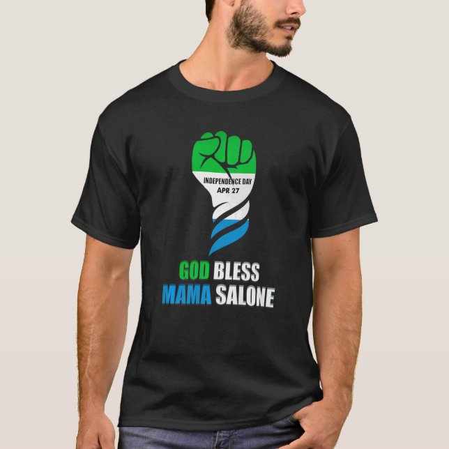 Sierra Leone Independence Home God Bless Mama Salo T-Shirt (Front)
