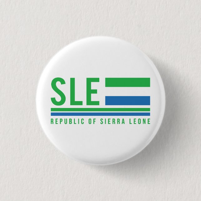 Sierra Leone ISO Code 3 Cm Round Badge (Front)