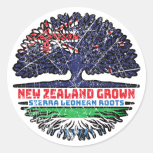 Sierra Leone Leonean New Zealander New Zealand Classic Round Sticker