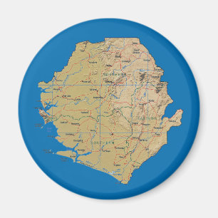 Sierra Leone Map Magnet