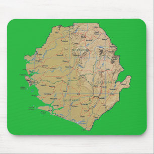 Sierra Leone Map Mousepad