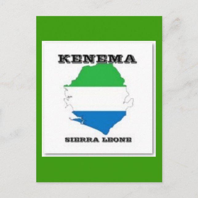 Sierra Leone, Map PostCard(Kenema) Postcard (Front)