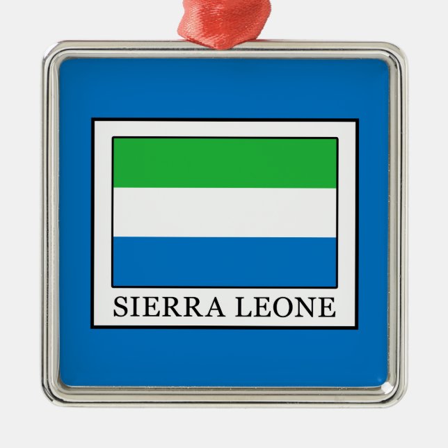 Sierra Leone Metal Tree Decoration (Front)