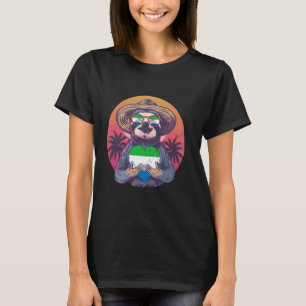 Sierra Leone Pride Sloth Sunset Sierra Leonean Fla T-Shirt