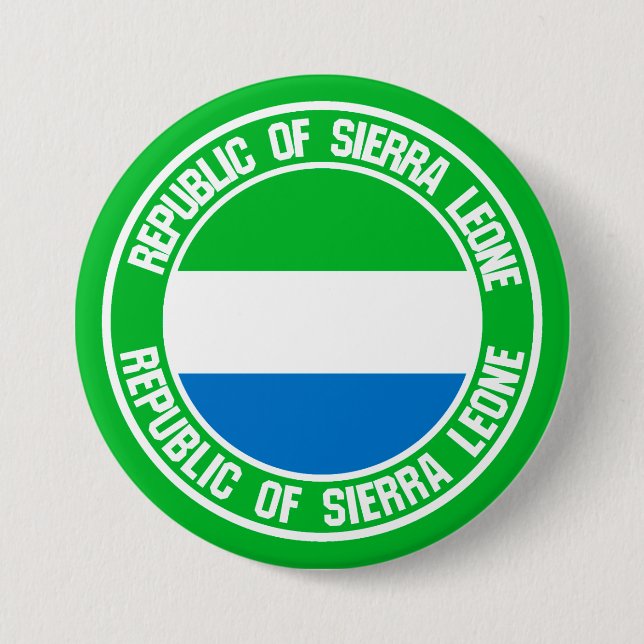 Sierra Leone Round Emblem 7.5 Cm Round Badge (Front)
