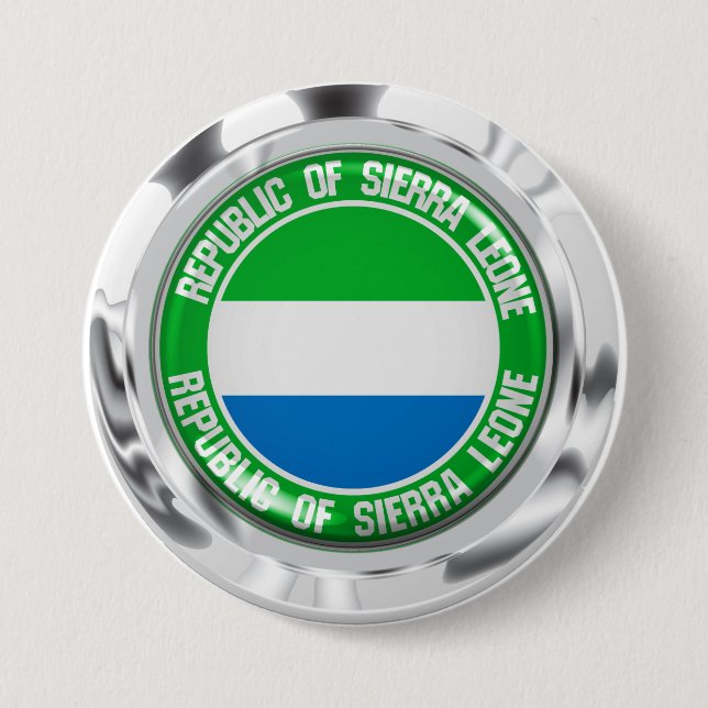 Sierra Leone Round Emblem 7.5 Cm Round Badge (Front)