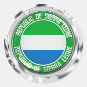 Sierra Leone Round Emblem Classic Round Sticker