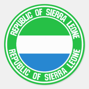 Sierra Leone Round Emblem Classic Round Sticker