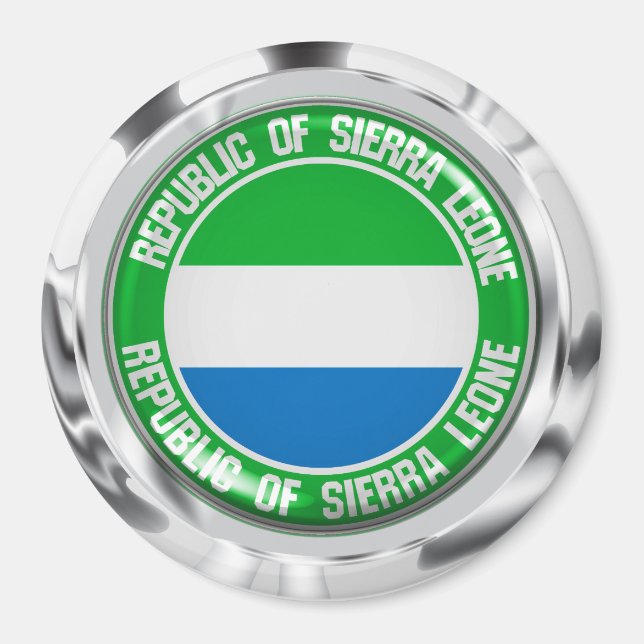 Sierra Leone Round Emblem Magnet (Front)