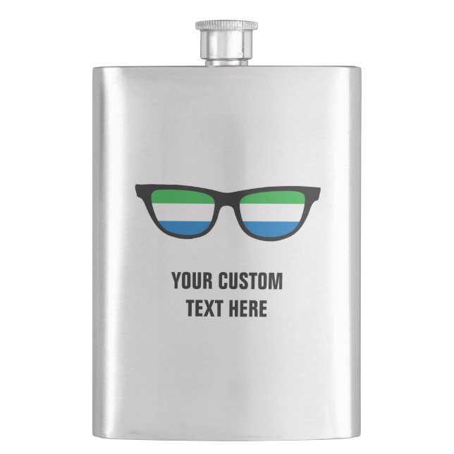 Sierra Leone Shades custom flask (Front)