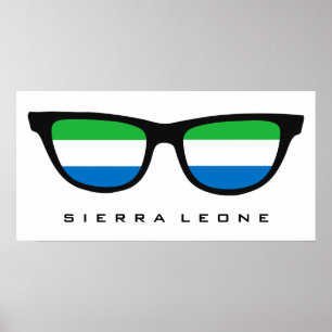 Sierra Leone Shades custom text & colour poster