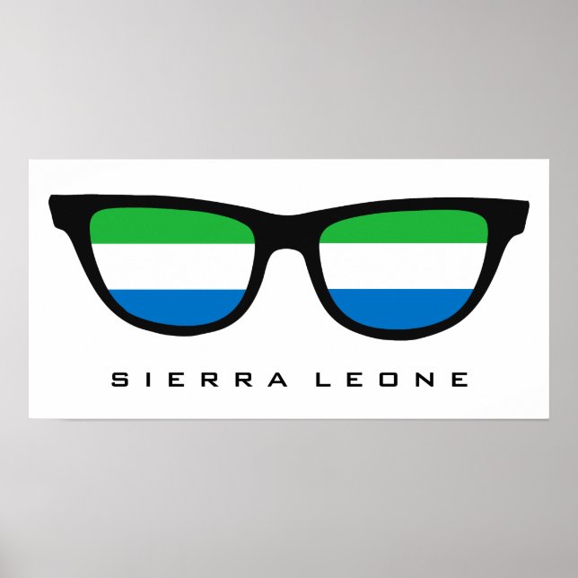 Sierra Leone Shades custom text & colour poster (Front)