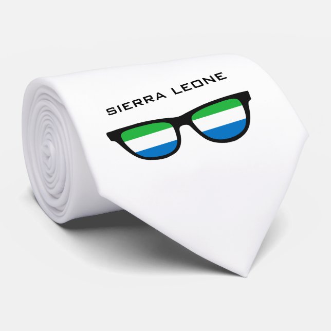 Sierra Leone Shades custom text & colour tie (Rolled)