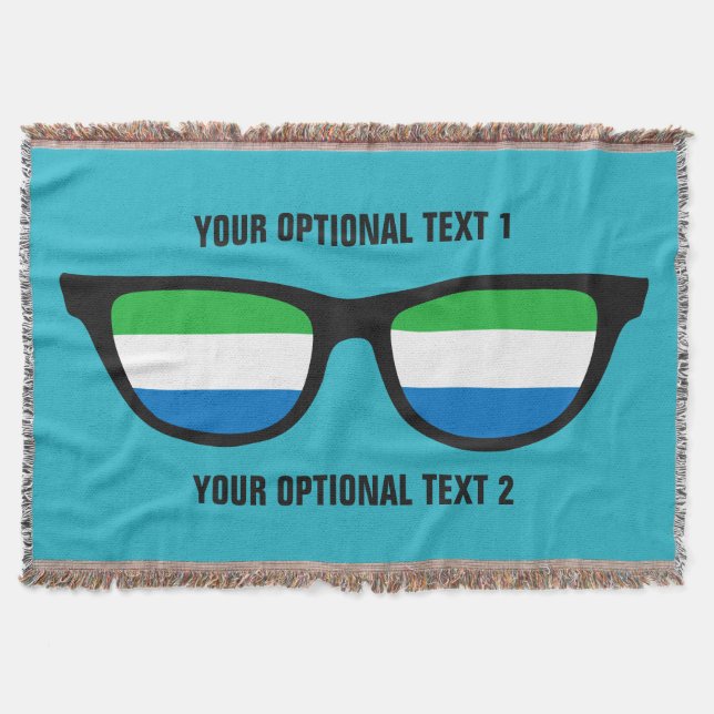 Sierra Leone Shades custom throw blanket (Front)