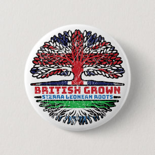 Sierra Leone Sierra Leonean Uk United Kingdom 6 Cm Round Badge