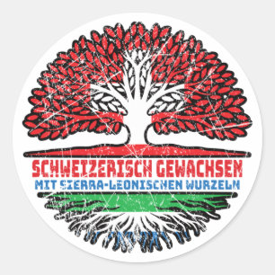 Sierra Leone Sierra-leonisch Schweizer Schweiz Classic Round Sticker