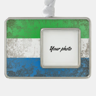 Sierra Leone Silver Plated Framed Ornament