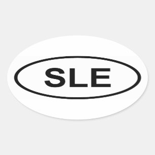 Sierra Leone "SLE" Oval Sticker