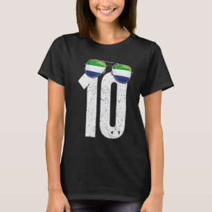 Sierra Leone Soccer Player Number 10 Sierra Leonea T-Shirt