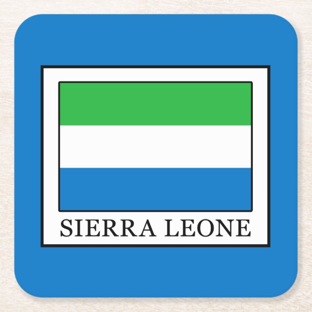 Sierra Leone Square Paper Coaster (Front)