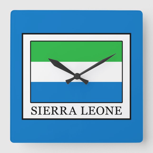 Sierra Leone Square Wall Clock (Front)