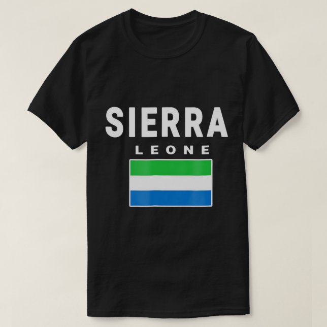 Sierra Leone T-shirt Tee Flag souvenir Freetown (Design Front)