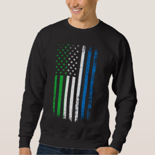 Sierra Leonean American Flag Republic of Sierra Le Sweatshirt