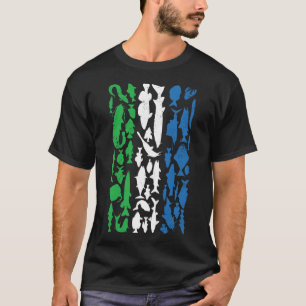 Sierra Leonean Flag Made of Fish – Fishing Design T-Shirt
