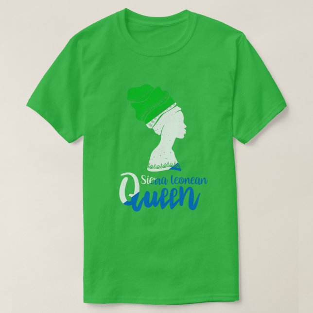 Sierra Leonean Sierra Leone Flag Afro Roots T-Shirt (Design Front)