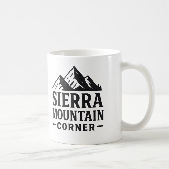Sierra Mountain Corner – Adventure Logo Design  Coffee Mug (Right)