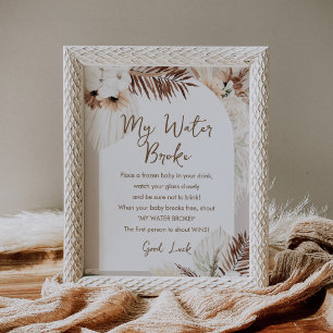 SIERRA My Water Broke Baby Shower Game Sign