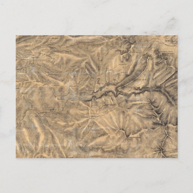 Sierra Nevada adjacent to the Yosemite Valley Postcard (Front)