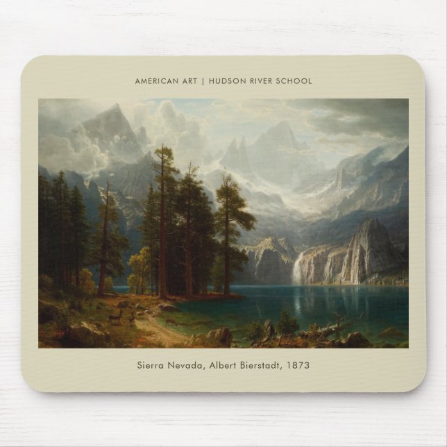Sierra Nevada Albert Bierstadt Landscape Painting Mouse Pad (Front)