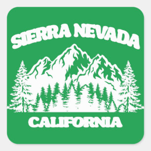 Sierra Nevada California Square Sticker