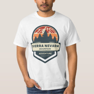 Sierra nevada mountain peak climbing and hiking T-Shirt