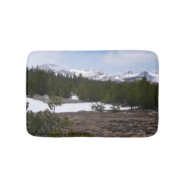 Sierra Nevada Mountains and Snow at Yosemite Bath Mat (Front)