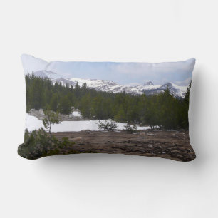 Sierra Nevada Mountains and Snow at Yosemite Lumbar Cushion