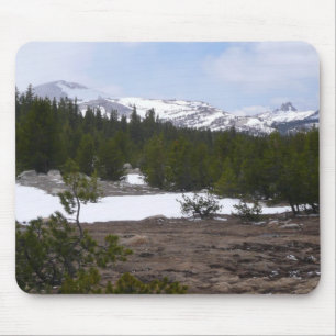 Sierra Nevada Mountains and Snow at Yosemite Mouse Pad