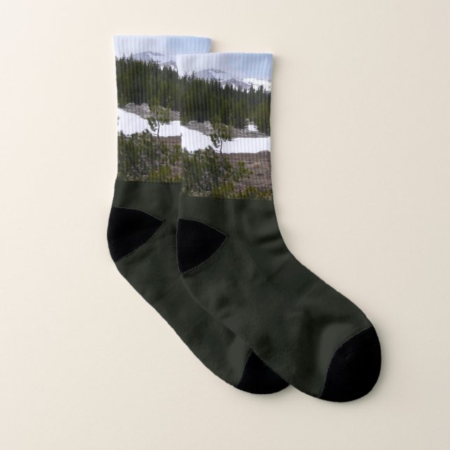 Sierra Nevada Mountains and Snow at Yosemite Socks (Pair)