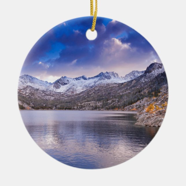 Sierra Nevada Mountains, Autumn, CA Ceramic Ornament (Front)