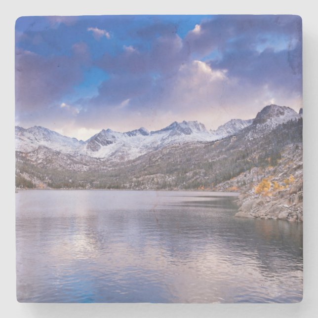 Sierra Nevada Mountains, Autumn, CA Stone Coaster (Front)
